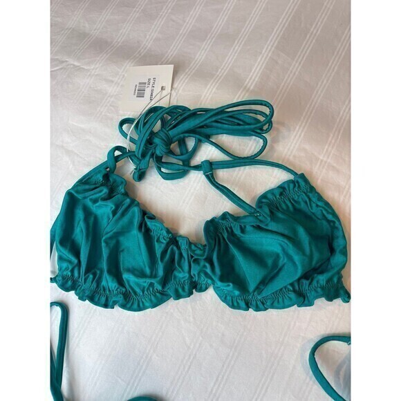 Envya Jade Wraparound Triangle Strappy Details 2 Piece Bikini Set Size L RefN13 - Picture 6 of 6